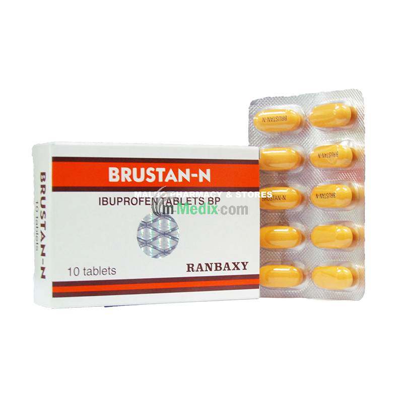 BRUSTAN-N Ibuprofen 500mg - 10 Tablets