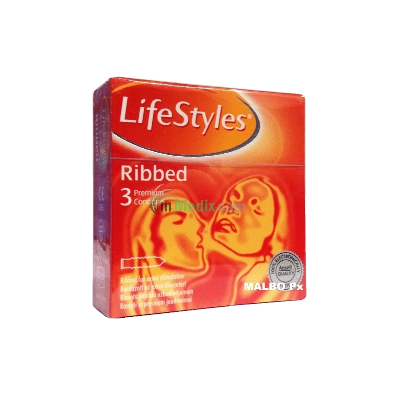 Lifestyles Ribbed Premium Condoms