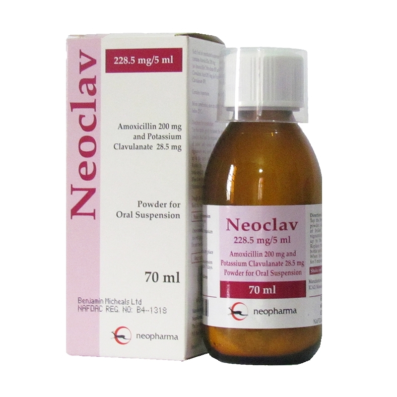 Neoclav 228.5mg/5ml Oral Suspension Ð 70ml