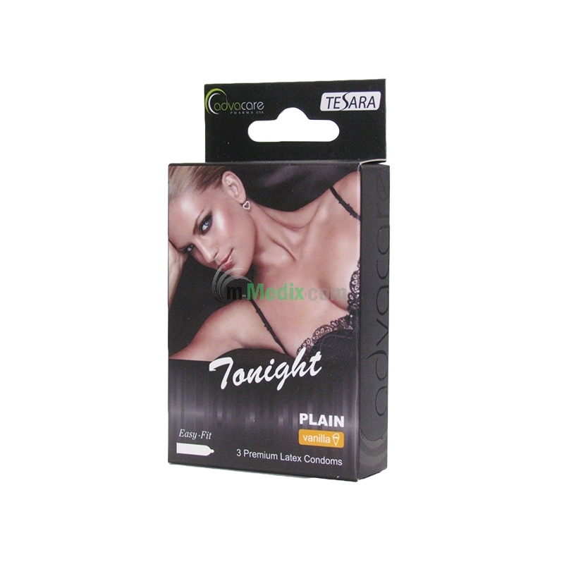 Tesara Tonight Plain Vanilla x3 Condoms