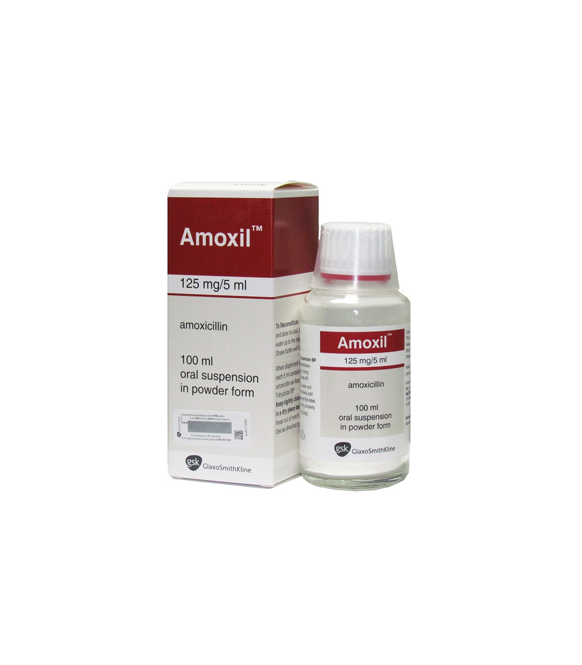 Amoxil 125mg/5ml Suspension - 100ml