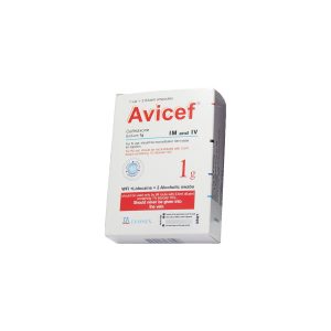Avicef 1g Injection - 1 Vial + 2 Diluent Ampoules