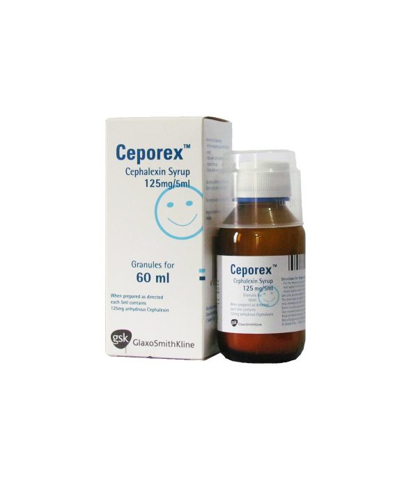 Ceporex Cephalexin 125mg/5ml Syrup - 60ml