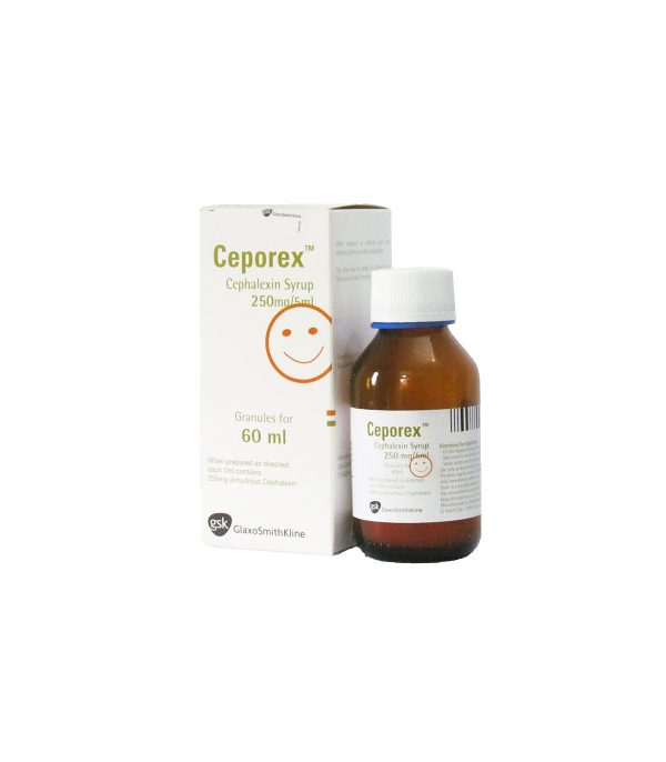 Ceporex Cephalexin 250mg Syrup - 60ml