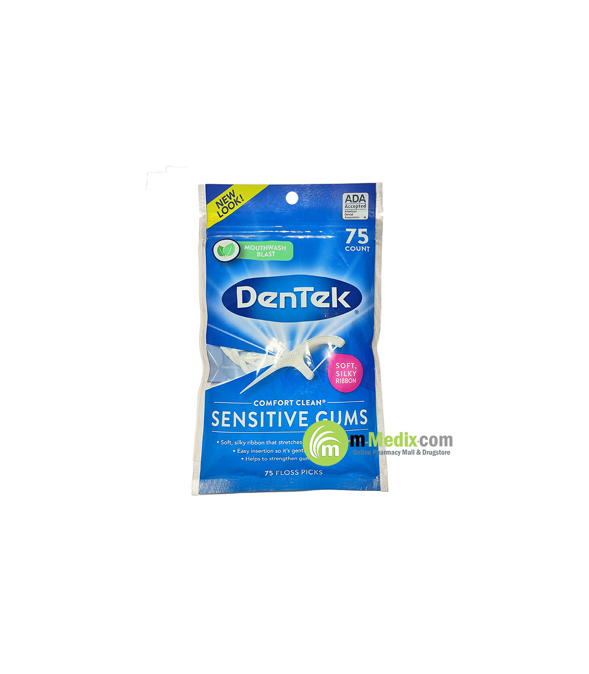 DenTek Comfort Clean Sensitive Gums – 75 Floss Picks