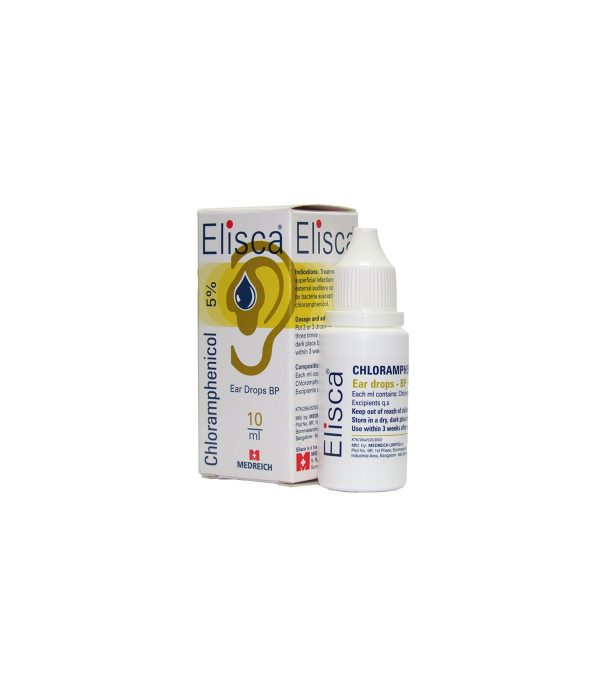 Elisca Chloramphenical 5% Ear Drop – 10ml
