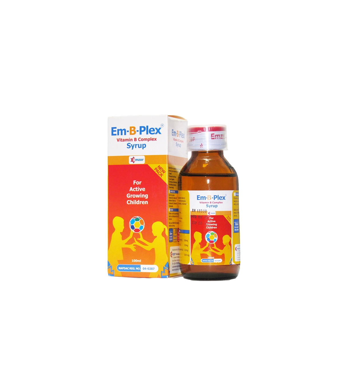 Emzor Em-B-Plex Vitamin B Complex Syrup - 100ml