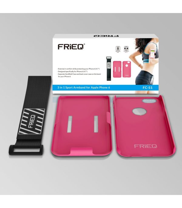 FRiEQ 3-In-1 Sport Armband for iPhone 6 (4.7 in) - Pink