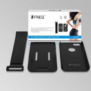 FRiEQ 3-In-1 Sport Armband for iPhone 6 Plus (5.5 in) - Black