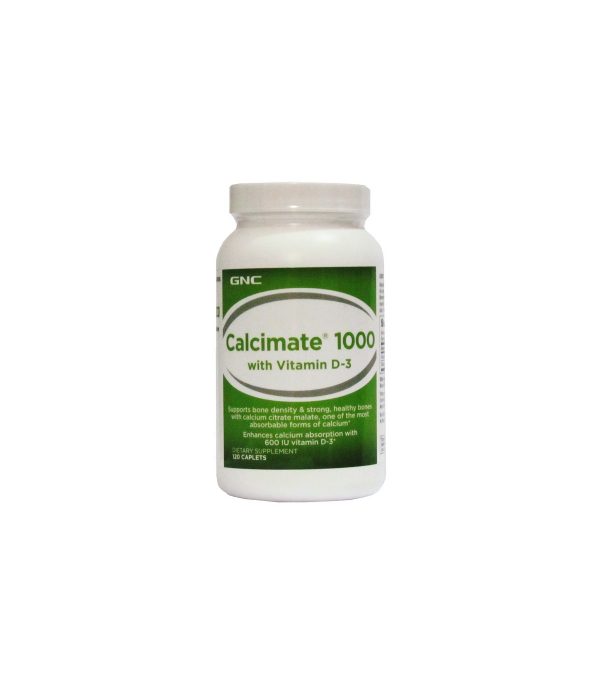 GNC Calcimate 1000 with Vitamin D3 – 120 Caplets