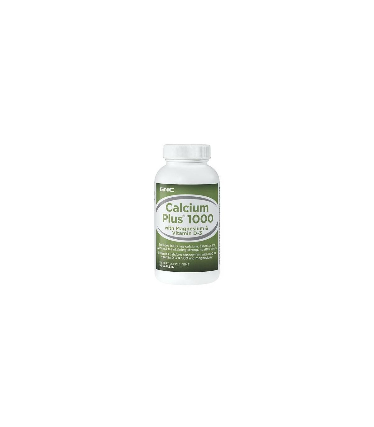 GNC Calcium Plus 1000 with Magnesium & Vitamin D-3 - 90 caplets