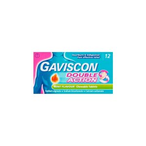 Gaviscon Double Action Mint – 12 Chewable Tablets