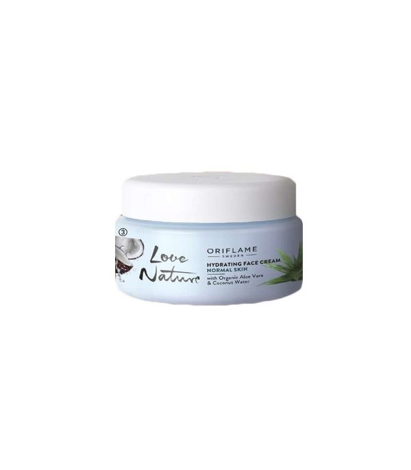 Love Nature Hydrating Face Cream with Organic Aloe Vera & Coconut Water – 50ml