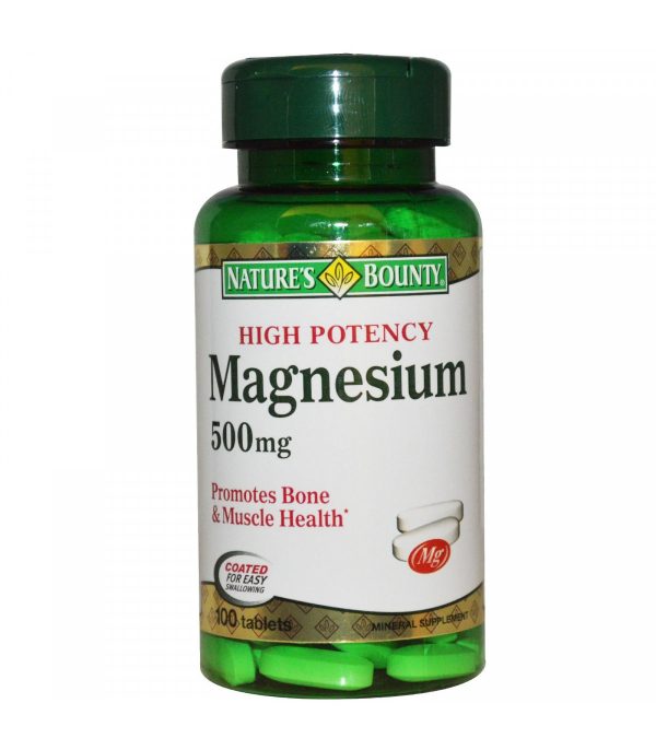 Natures Bounty High Potency Magnesium 500mg – 100 Tablets
