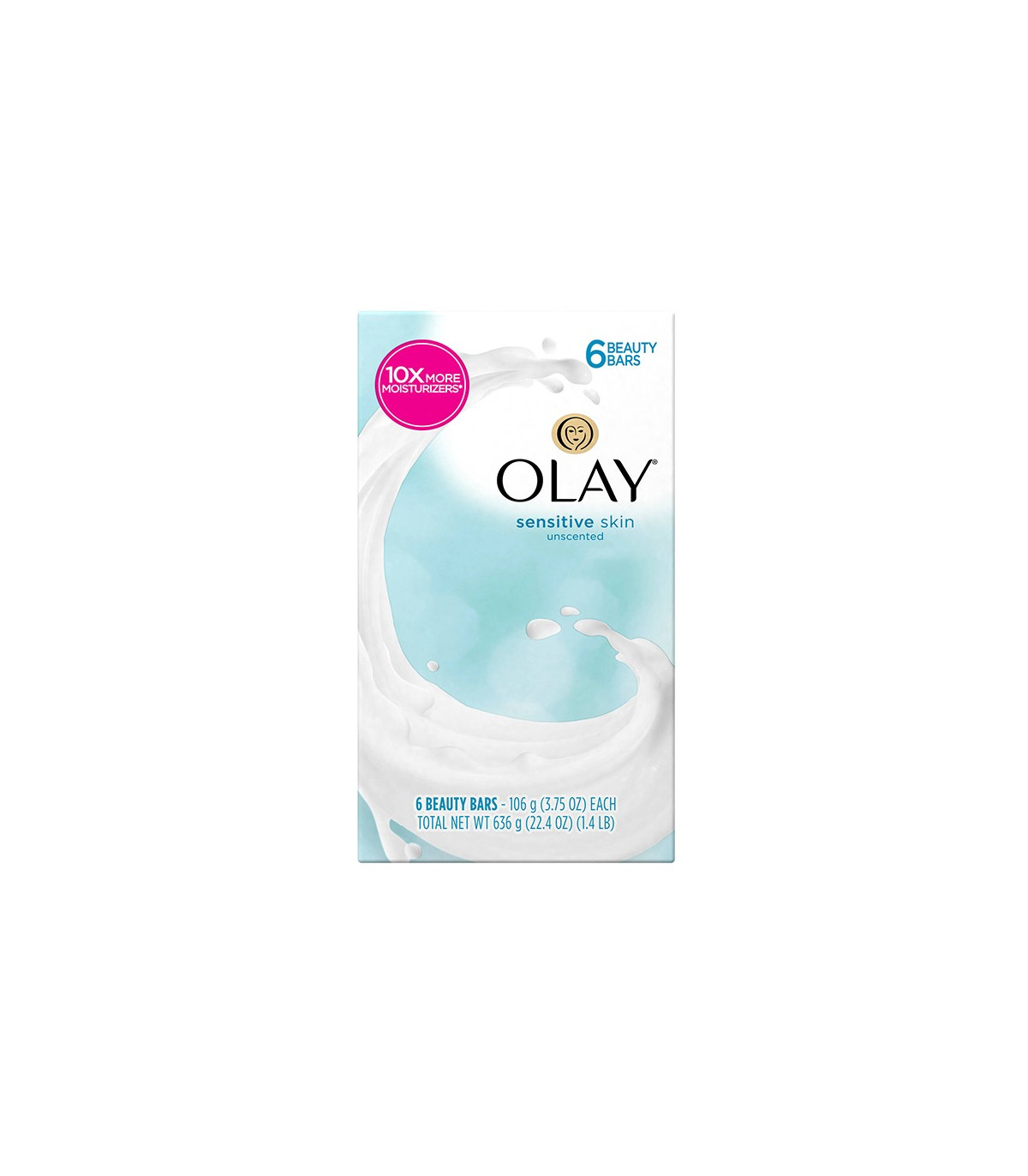 Olay Moisture Outlast Sensitive Unscented Soap x6 Bars