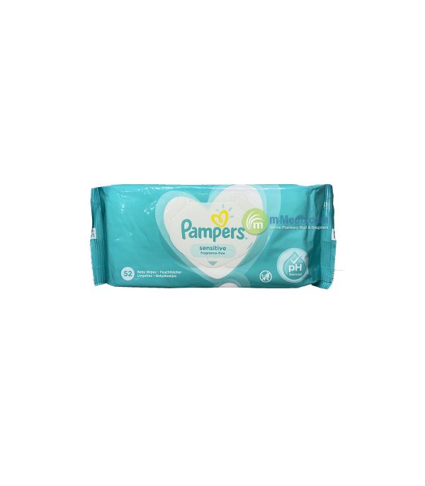 Pampers Sensitive Fragrance Free Baby Wipes x52