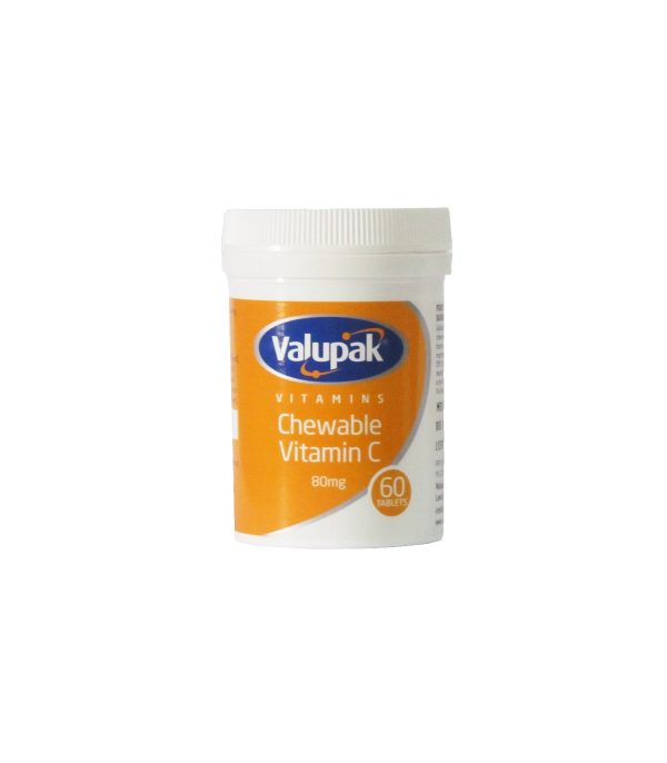 Valupak Chewable Vitamin C 80mg – 60 Tablets