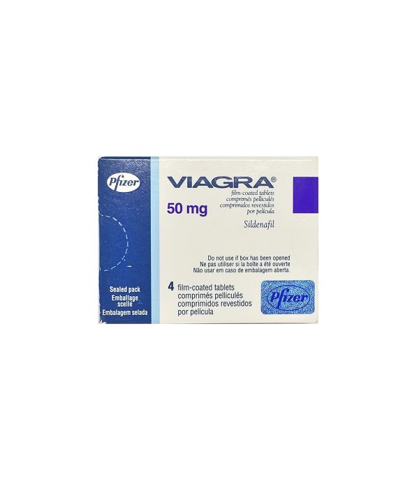 Viagra Sildenafil 50mg - 4 Film Coated Tablets